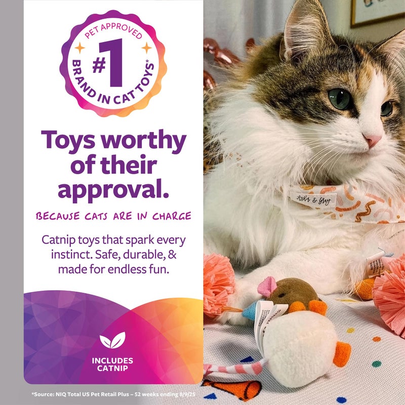 SmartyKat (16 Set Bundle) Birthday Bash Variety Pack Catnip Cat Toys - Multi Color, Set of 16 - Image 2